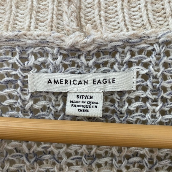 Women’s American Eagle Multi-colored Oversized Striped Crew Neck Sweater Size S - Picture 8 of 9